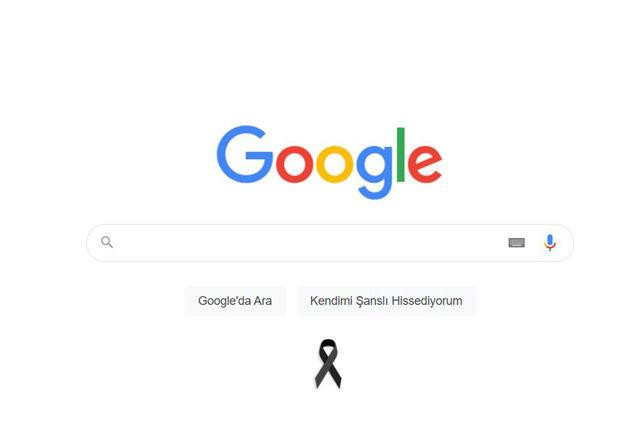 Google, 10 Kasım'da Atatürk'ü siyah kurdele ile andı