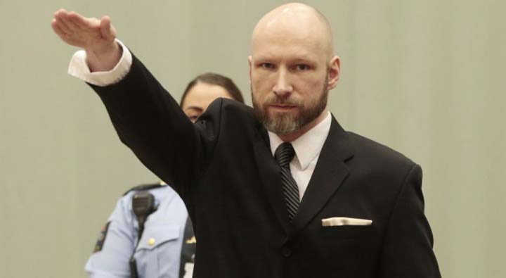 77 kişiyi öldüren Anders Behring Breivik, Nazi selamı verdi!