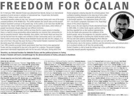 Almanya'daki gazetelere Öcalan'a özgürlük ilanı!