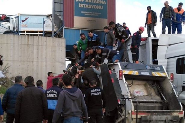 Adana'da çöp konteynerine düşen temizlik işçisi hayatını kaybetti