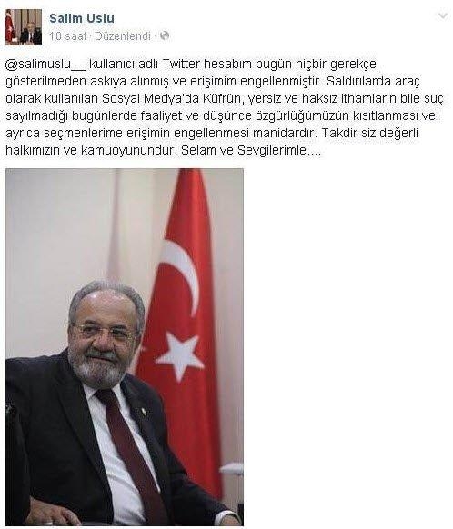 AKP'li vekilin Twitter hesabı kapatıldı!