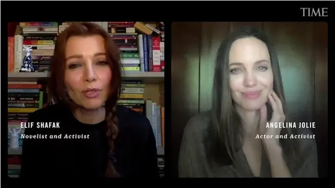 Angelina Jolie, Elif Şafak'la İstanbul Sözleşmesi'ni konuştu