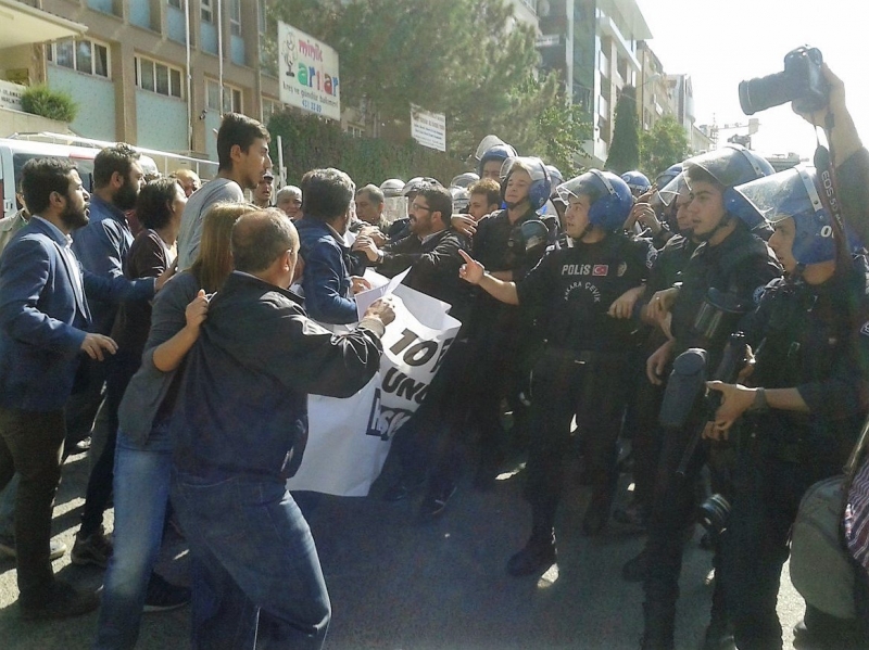 Ankara Katliamı protestosuna polis müdahalesi!