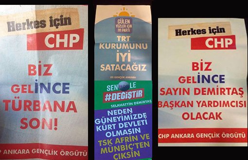 Ankara’da sahte HDP, CHP, İyi Parti broşürleri dağıtıldı! 