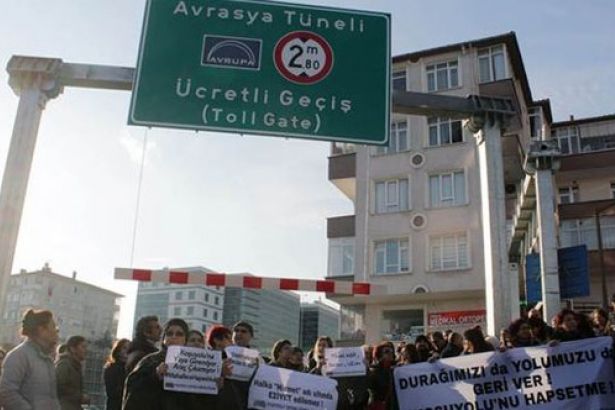 Avrasya Tüneli protesto edildi
