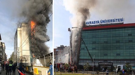 Avrasya Üniversitesi’nde yangın