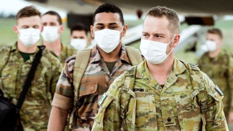 Avustralya'da koronavirüs kapatma önlemlerini uygulatmak için asker devreye girdi