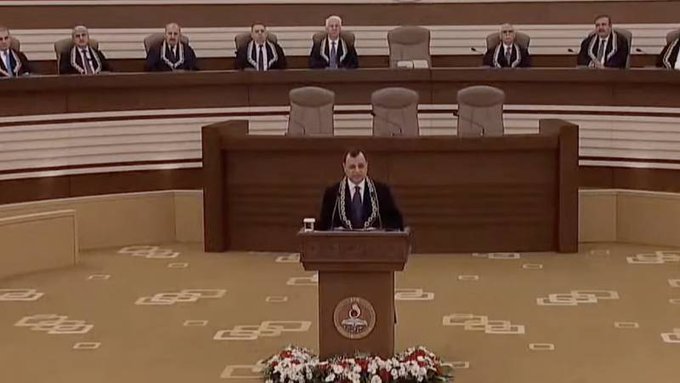 AYM Başkanı Zühtü Arslan, Erdoğan'ın da katıldığı törende konuştu: AYM kararlarına uyulmamasının hiçbir anayasal zemini yoktur