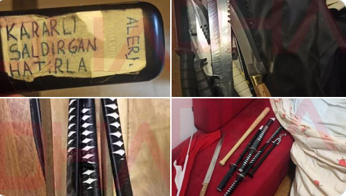 Başak Cengiz'i öldüren Can Göktuğ Boz'un evindeki kılıç ve bıçakların fotoğrafları ortaya çıktı