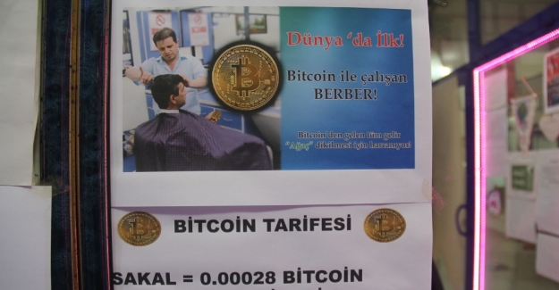 Berber bitcoin ile tıraş ediyor
