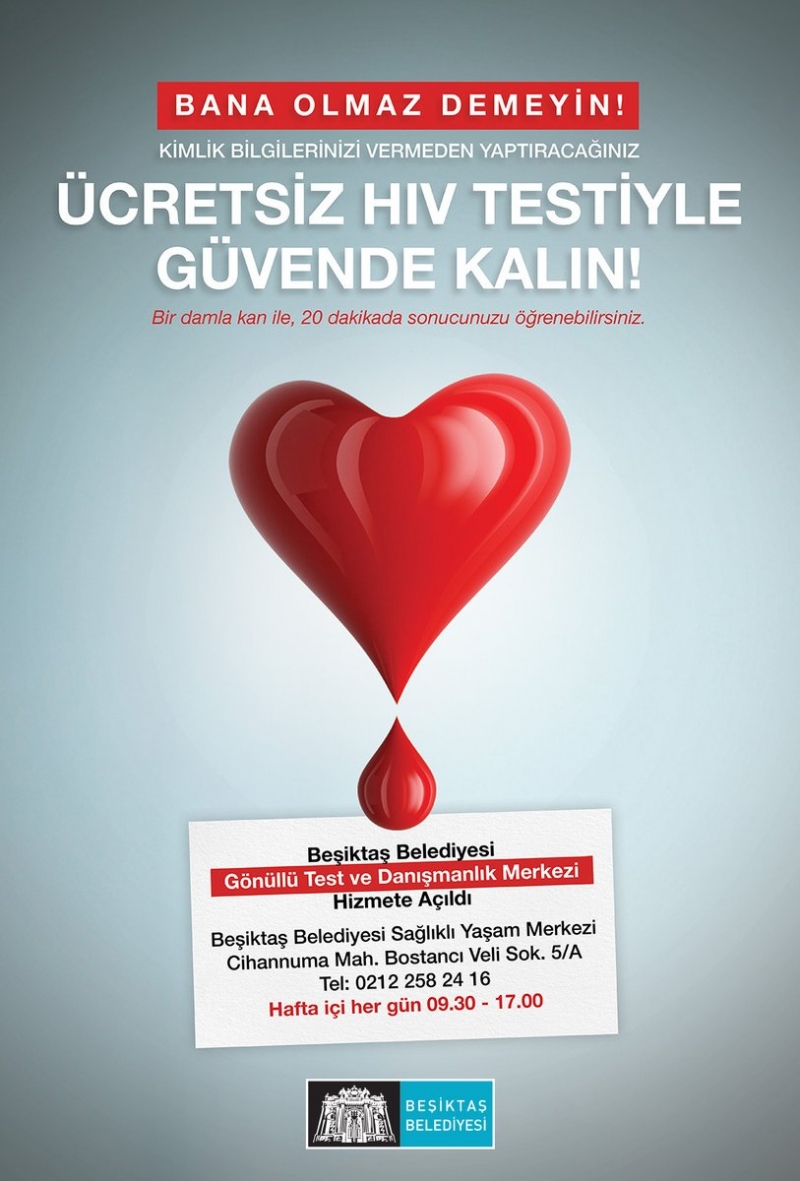 Beşiktaş Belediyesi’nden ücretsiz ve gizli HIV testi!