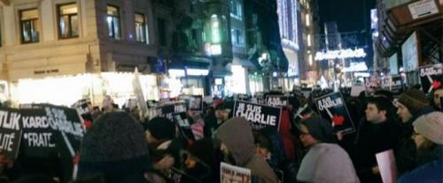 Birleşik Haziran Hareketi Charlie Hebdo için yürüyor!