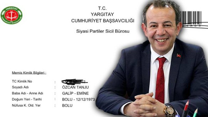 Bolu Belediye Başkanı Tanju Özcan, yeni partisini e-devletten öğrendi