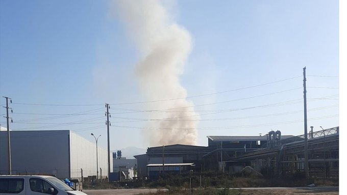Bursa'da orman ürünleri fabrikasında yangın: 1 işçi yaralandı