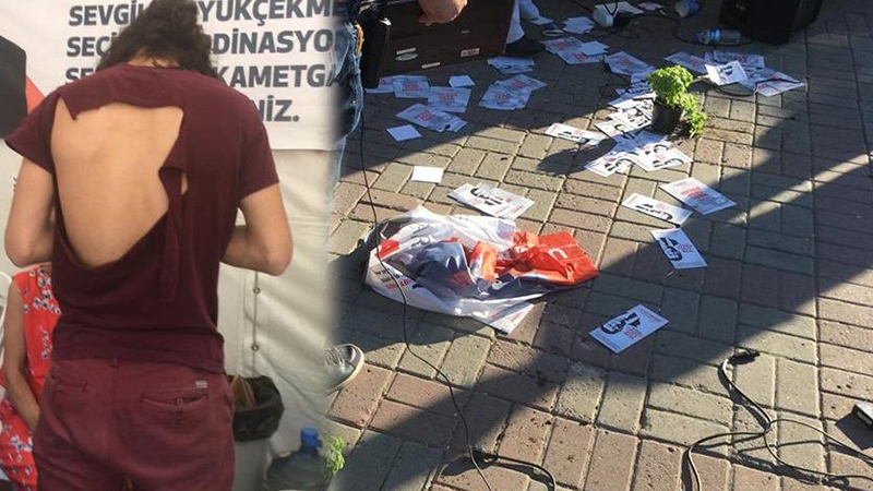 Büyükçekmece'de CHP’nin seçim çadırına saldırı