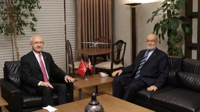 CHP lideri Kılıçdaroğlu, Saadet Partisi lideri Karamollaoğlu'nu ziyaret etti