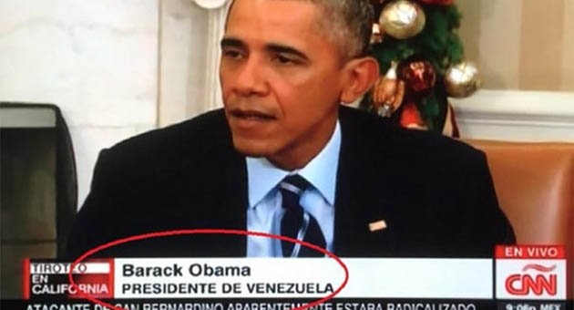 CNN, Obama'yı Venezuela Devlet Başkanı yaptı!