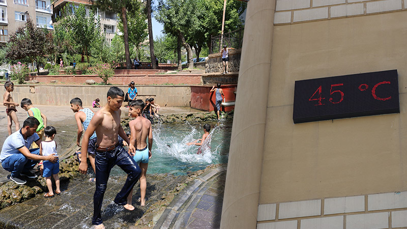 Diyarbakır'da sıcaklık 45 dereceyi gösterdi 