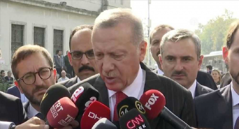 Erdoğan: 120 saatlik süreç içeresinde YPG'nin bölgeyi terk etmesi söz konusu