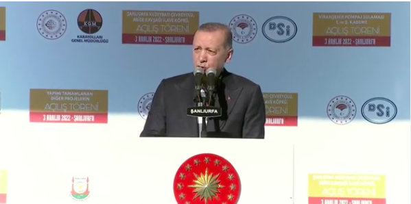 Erdoğan: Şanlıurfa'nın verimine verim katmak için şehrimizde bir yenilenebilir enerji endüstri bölgesi kuruyoruz 