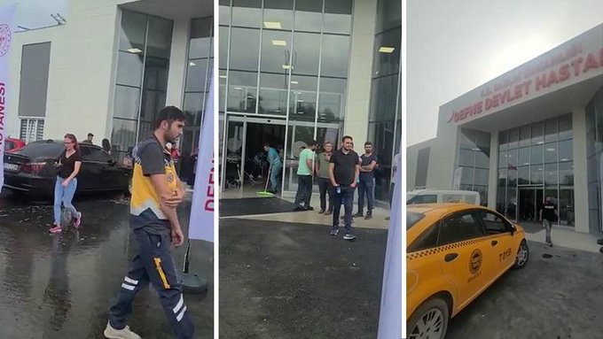 Erdoğan'ın önceki gün açılışını yaptığı Defne Devlet Hastanesi'ni su bastı