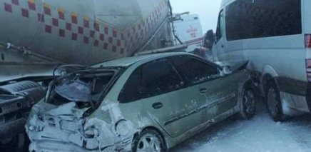Erzurum’da trafik kazası: Bir ölü, çok sayıda yaralı var