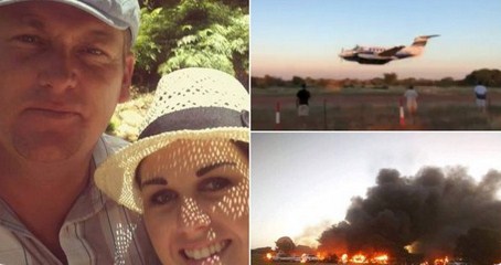 Eşine öfkelenen pilot uçakla eşinin bulunduğu binaya çarptı