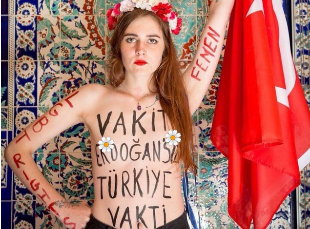 FEMEN'den İmamoğlu paylaşımı: Vakit AKP’siz İstanbul vakti! Vakit Erdoğan’sız Türkiye vakti