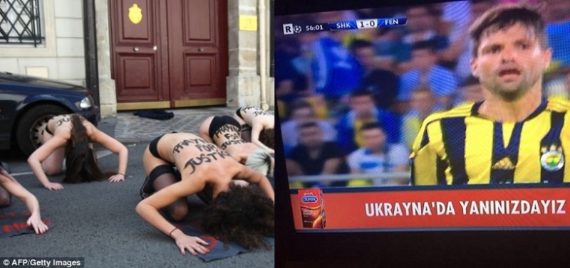 Fenerbahçe maçındaki prezervatif reklamı FEMEN'i kızdırdı!