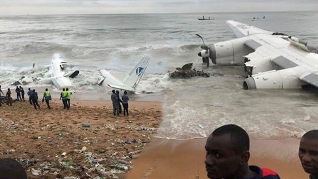 Fildişi Sahili'nde kargo uçağı düştü: 4 ölü, 6 yaralı
