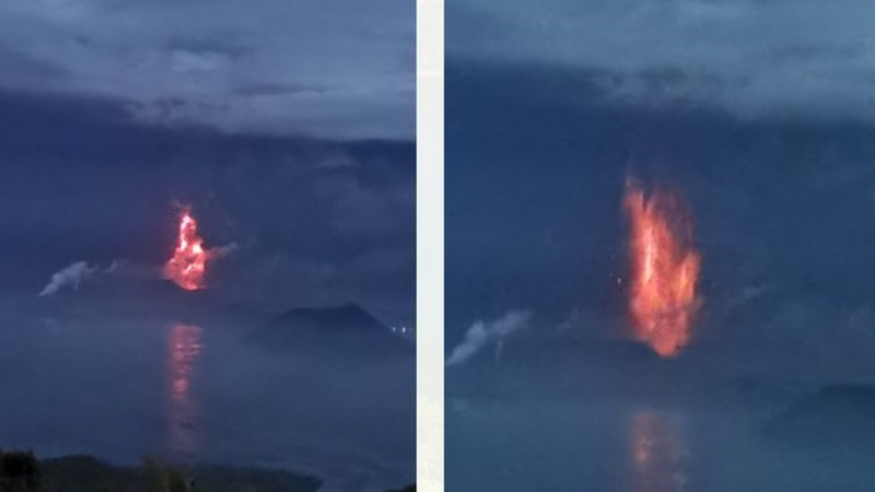 Filipinler'deki Taal Yanardağı lav püskürtmeye başladı