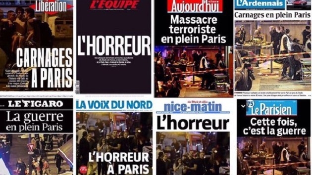 Fransız gazeteleri katliam sabahı böyle çıktı!