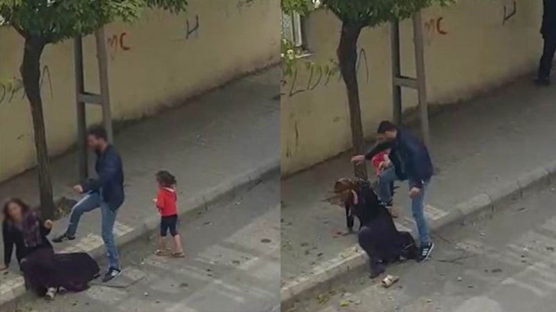 Gaziantep'te bir kadın, çocuğunun gözleri önünde darp edildi