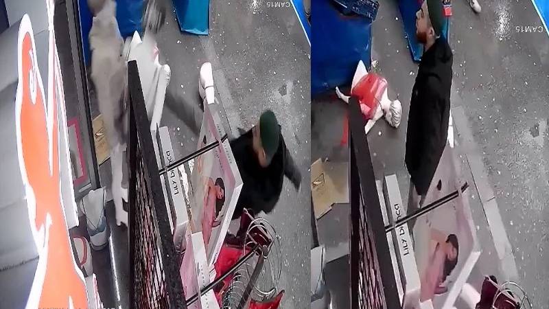 İç çamaşırı giydirilen cansız mankenlere tekmeli saldırı: Müslümansınız, bunları nasıl koyarsınız