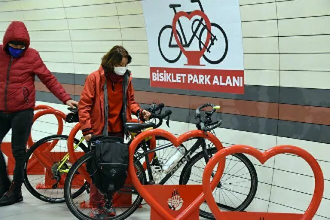 İstanbul metrosuna bisiklet parkları kuruluyor