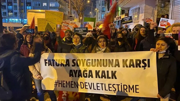 İstanbul’da elektrik faturası eylemi