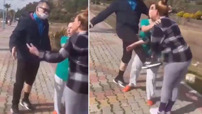 İzmir'de köpeklere taş atan kişi kendisini uyaran kadınlara saldırdı
