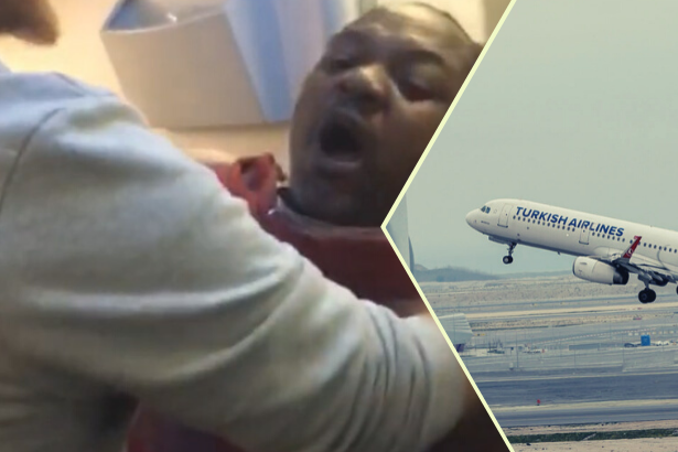 Kamerunlu bir yolcunun THY uçağında streç filme sarıldığı görüntülere inceleme