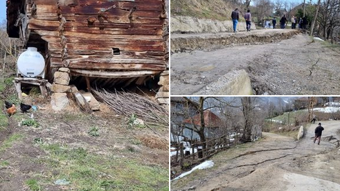 Karabük'te heyelan nedeniyle 7 ev tedbir amaçlı boşaltıldı