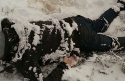 Karlar içinde erkek ceseti bulundu!