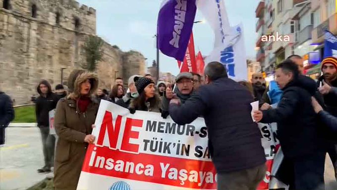 KESK Sinop'ta TÜİK'in enflasyon rakamlarını protesto etti