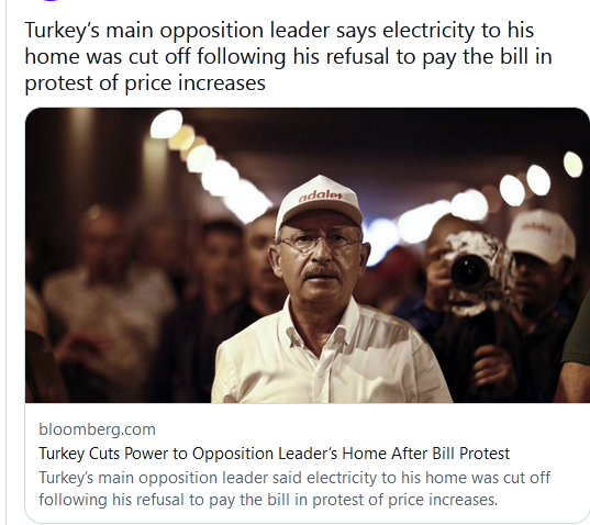 Kılıçdaroğlu'nun evinin elektriğinin kesilmesi dünya basınında