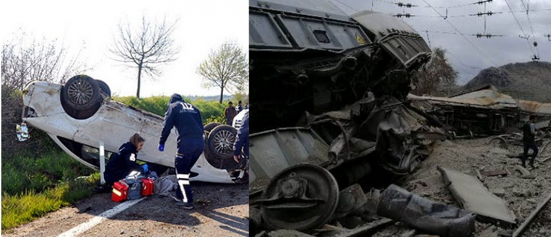 Malatya'da tren, Tekirdağ'da piknik kazası