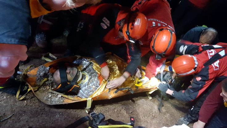 Mantar arayan 74 yaşındaki Selahattin Omay 70 metrelik yamaçtan yuvarlandı