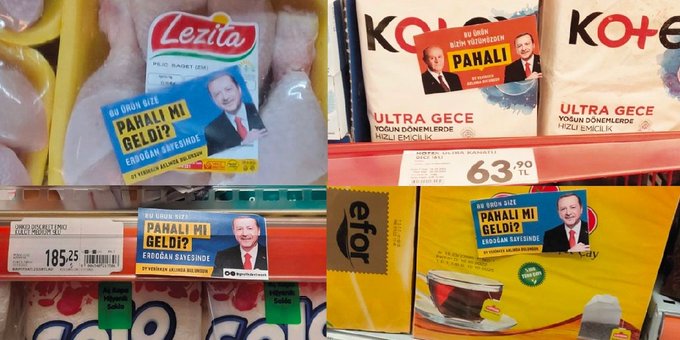 Market rafında Erdoğan etiketi! Pahalı mı geldi?
