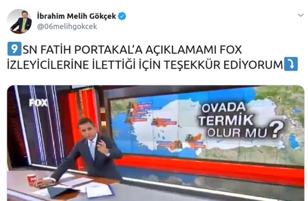 Melih Gökçek'ten Fatih Portakal'a telefon