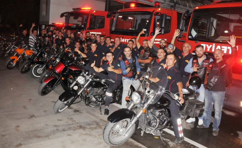 Motosiklet sürücülerine yangın söndürme eğitimi verilecek