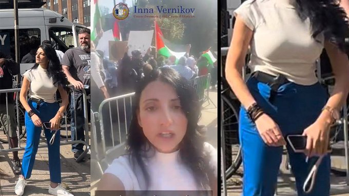 New York'ta İsrail'i protesto eden öğrencilere gözdağı vermek için silah taşıyan siyasetçi gözaltına alındı