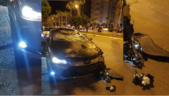Otomobilin çarptığı elektrikli scooterdaki 2 genç hayatını kaybetti