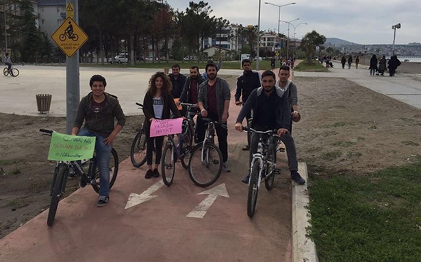 Samsun'da nükleere karşı bisiklet eylemi!